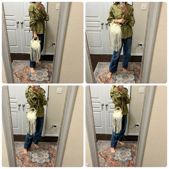 PERFECT FOR RODEO 🤠 Chloe Ivory Leather Fringe Mini Marcie Bag - Special Edition - Picture 15 of 16